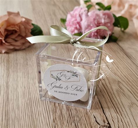 Porta Confetti Matrimonio Con Tag Personalizzato Cinzia Creazioni