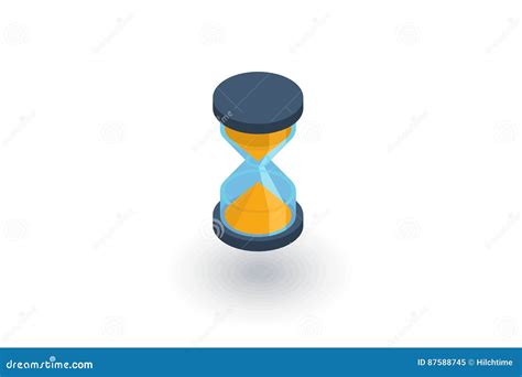 Timer Sand Hourglass Glass Clock Isometric Flat Icon 3d Vector Stock Vector Illustration Of