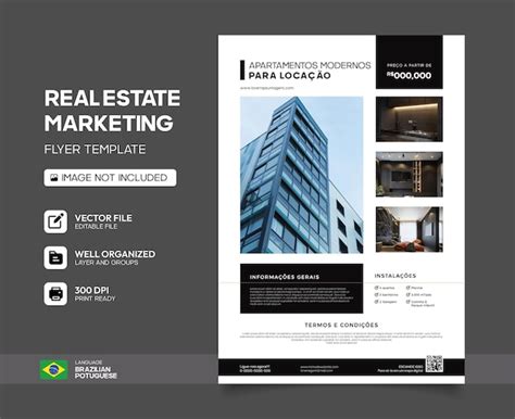 Premium Vector Apartment Rental Flyer Template In Brazilian Portuguese