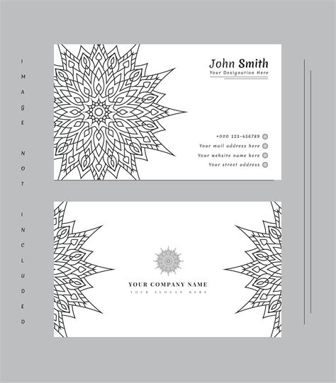 Modern Minimal Mandala Business Card Design For All 26140948 Vector Art