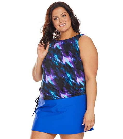 Topanga Plus Size Mastectomy Galaxy Gazing Wear Your Own Bra Tankini