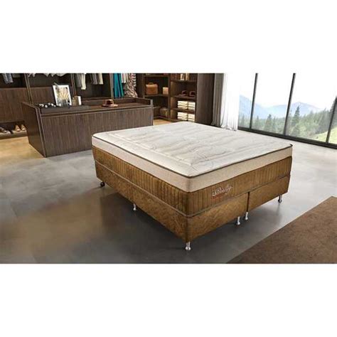 Conjunto Casal Cama Box Base Cm Colch O Orthocrin Mola Pocket