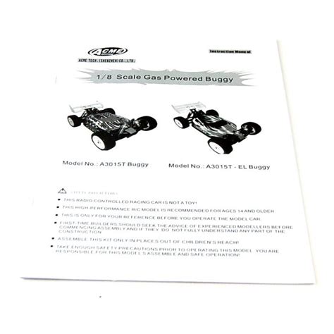 Manual - Nitro RC Cars, RC Planes & RC Helicopters Spares