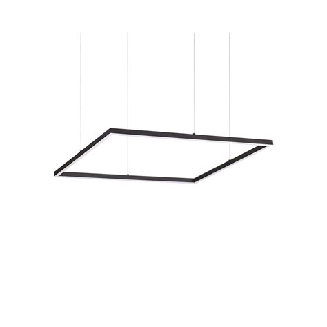 Ideal Lux Oracle Slim Cm Square K Led Ceiling Pendant In Black