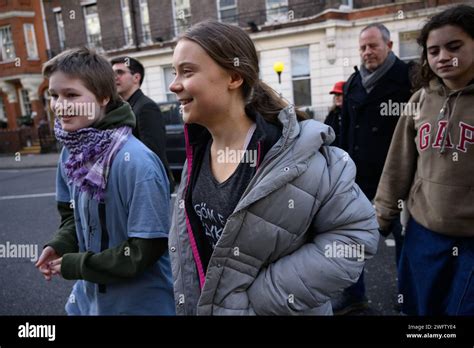 Ist Februar 2024 Klimaaktivistin Greta Thunberg verlässt heute den