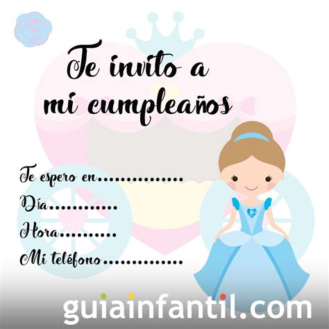 Invitaciones De Cumpleaños Para Niñas Princesas - Invitacion Cumpleanos ...