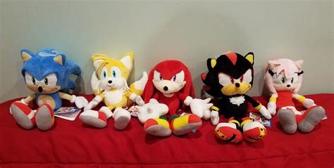 Sonic The Hedgehog Sanei Plush Sonic Tails Knuckles Shadow Amy Lot Rare