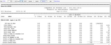 Reporte De Rangos De Vencimiento De Cuentas Por Cobrar Portal De