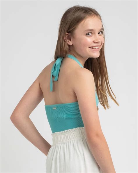 Shop Mooloola Girls As If Knit Top In Light Blue Fast Shipping And Easy Returns City Beach