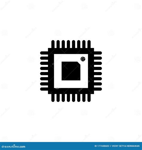 ícone Eletrônico Do Vetor De Chip Isolado Em Fundo Branco ícone Do