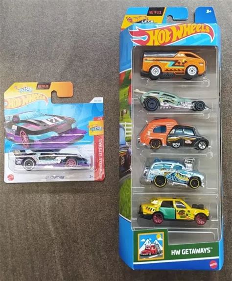 Hot Wheels Netflix Let S Race Official Htv Pack X Cars X Gt Scorcher Eur Picclick It