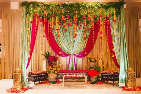 Simple Stage Decoration For Mehndi Function Shelly Lighting