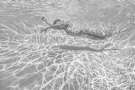 Alex Sher The Smile Underwater Black And White Nude Photograph