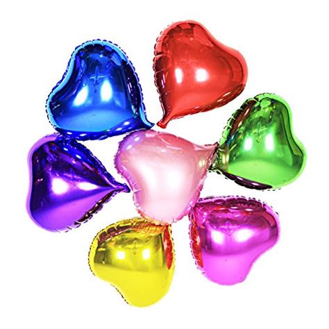 Pcs Lot Heart Shape Foil Mylar Helium Ballon Balloon Birthday