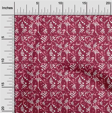 Oneoone Silk Tabby Fabric Abstract Block Print Fabric By The Yard