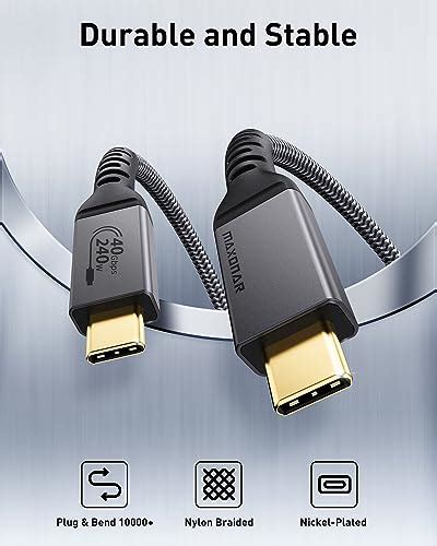 Câble Maxonar Usb4 Compatible Avec Thunderbolt 4 Câble Usb C Vers Usb