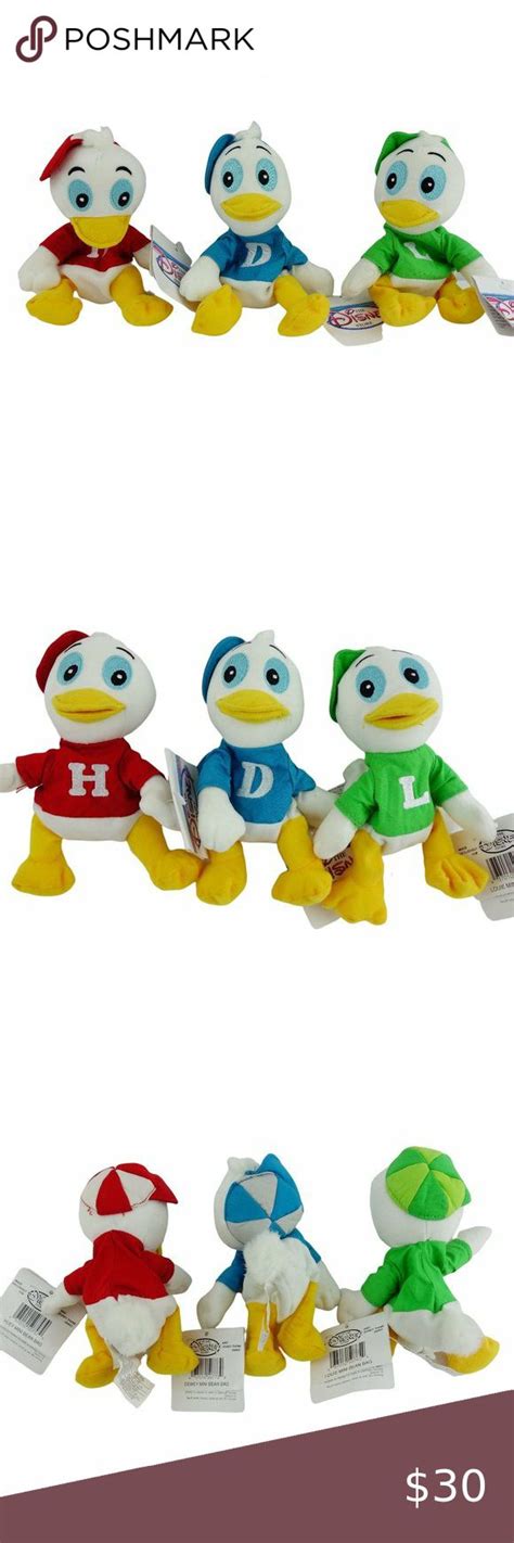 Disney Huey Dewey And Louie Bean Bag Plush Inch