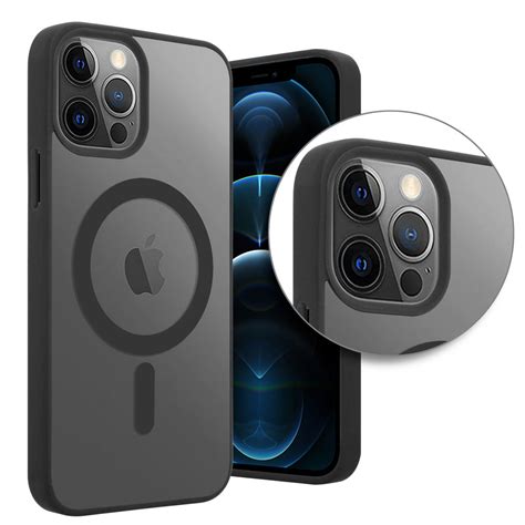 iPhone 12 Pro Max Magsafe Hülle Transparenter farbiger Rand (Schwarz ...