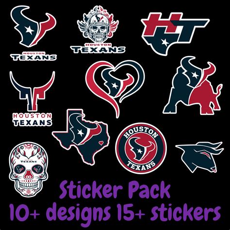 Houston Texans Sticker Pack Hydroflask Decal Laptop Decal Yeti