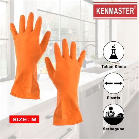 Jual Kenmaster Sarung Tangan Karet Latex Cuci Piring Industrial Gloves