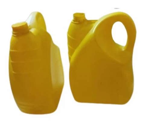 5 L Yellow HDPE EDIBLE OIL CAN For Chemical Use For Storage Oils At