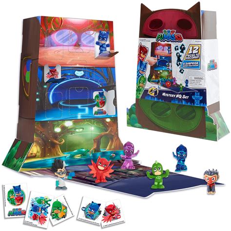 Amazon.com: Just Play PJ Masks Night Time Micros Mystery HQ Box Set, Collectible Hidden Mini ...