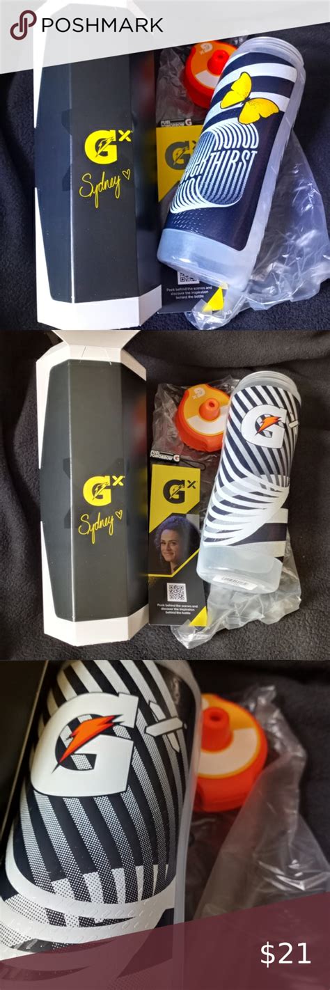 Sydney McLaughlin Gatorade Plastic Water Bottle 30 oz Black Yellow ...