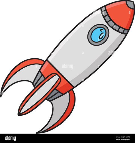 Rocket Ship Cartoon Colored Clipart Illustration Stock Vector Image ...