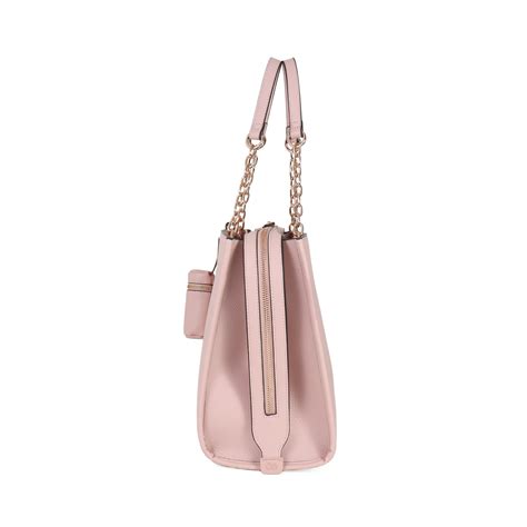 Bolsa Satchel Grande Con Porta Labial Color Nude Cloe Factory Store