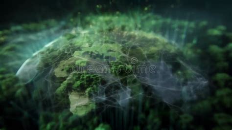 An Interactive Map Animation Showing the Earth with a Dense Forest ...