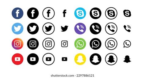 Contact Communication Icons Communication Icon Social Stock Vector