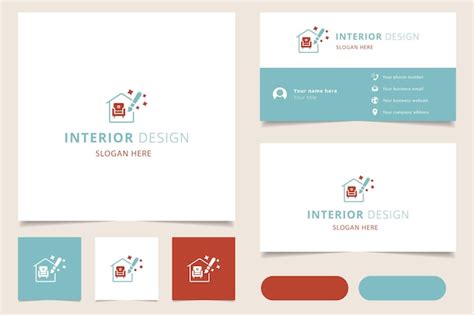 Premium Vector Interior Design Logo Design With Editable Slogan Branding