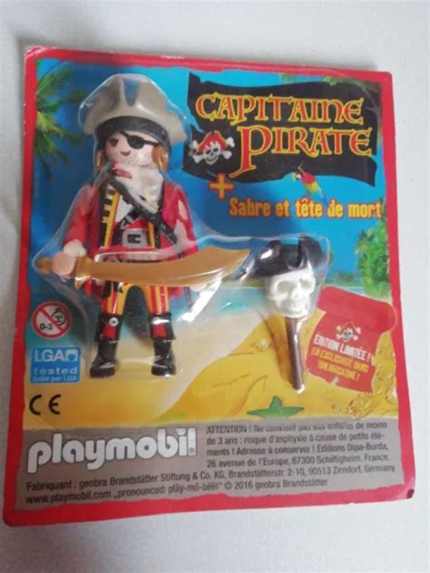 Playmobil Capitaine Pirate Sabre Et T Te De Mort Eur Picclick Fr