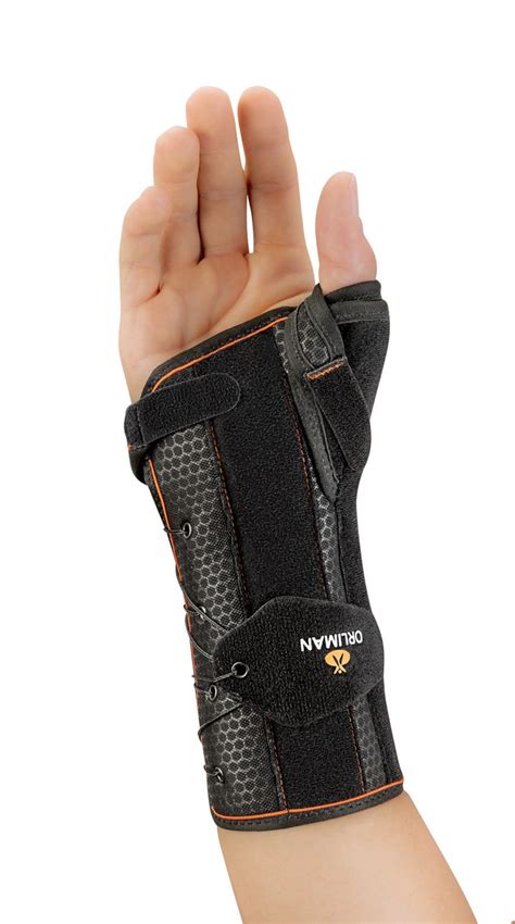 Fast Lacing Long Semi Rigid Wrist Brace With A Palmdorsalthumb Splint