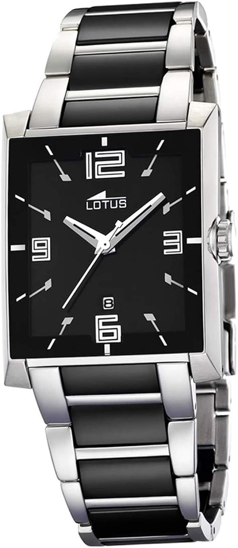 Lotus 155922 Reloj Analógico De Mujer De Cuarzo Con Correa De Cerámica Negra Sumergible A