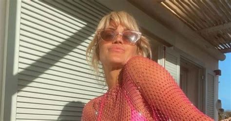 Ashley Roberts Sends Fans Into A Frenzy As She Sizzles In Fishnet Bikini Cover Up Daily Star