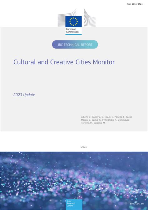 Pdf Cultural And Creative Cities Monitor Update