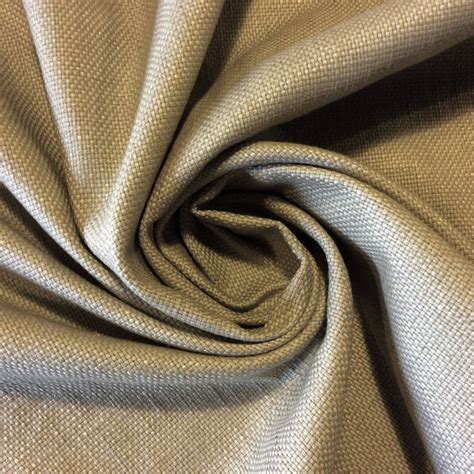 HD803 Desert Sand Heavy Textured Barkcloth Style Retro Look Solid Cotton Fabric Drapery Fabric ...