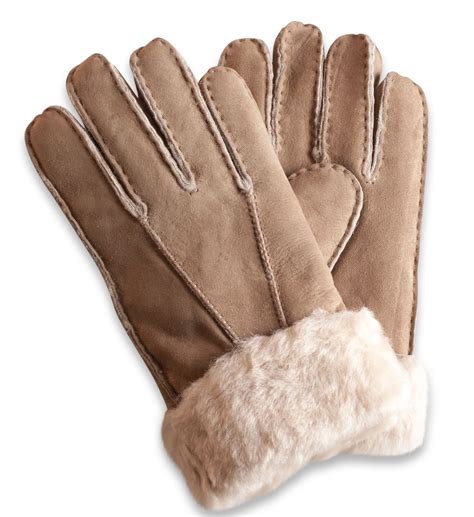 Nordvek Ladies Premium Genuine Sheepskin Gloves Fur Cuff Womens Real