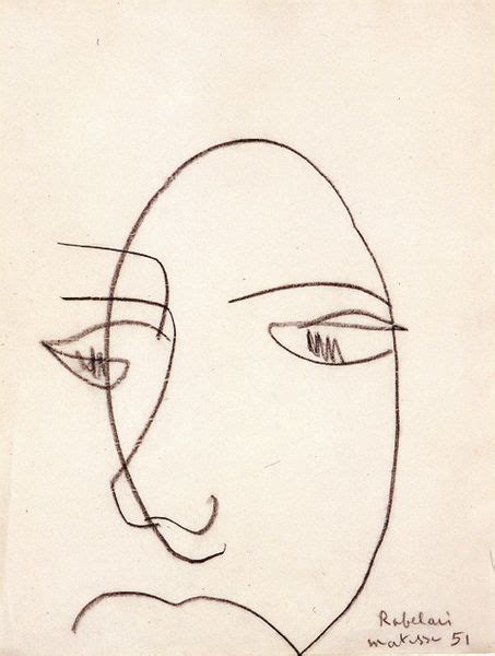 Face Matisse Line Drawings Riva Denney