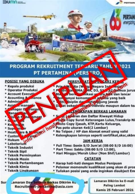 Recruitment Pertamina 2021 Newstempo