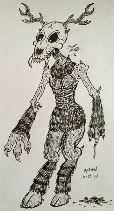 Wendigo Sketch By Scottmcarthur8 On Deviantart