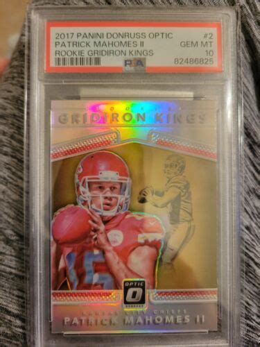 2017 Donruss Optic Gridiron Kings Silver Prizm Patrick Mahomes RC