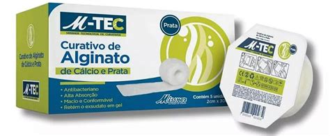 Curativo Fita De Alginato de Cálcio e Prata 2cmx 3cm M Tec Unidade