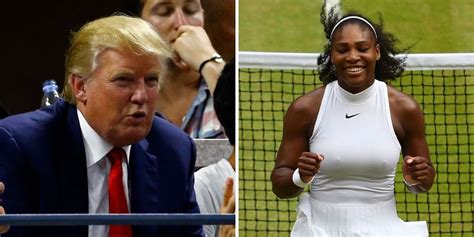 Serena Williams plays tennis with former US President Donald Trump ...