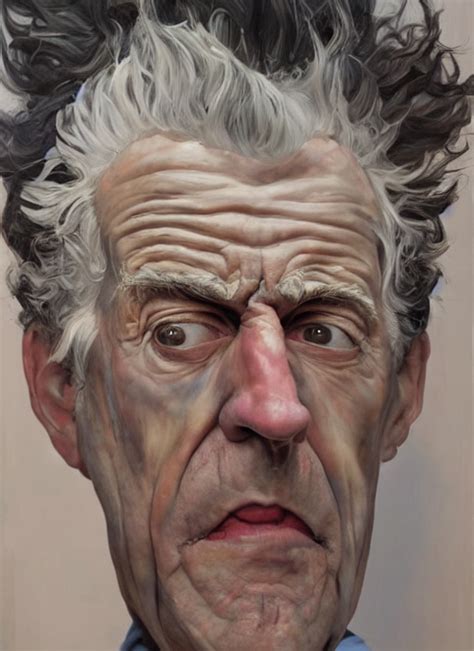 Krea Ai Real Life Rick Sanchez Painted By Lucian Freud H