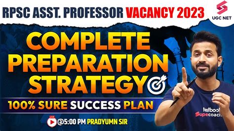 RPSC Asst Professor Vacancy 2023 Complete Preparation Strategy 100