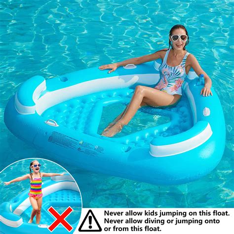 Jasonwell Floating Island Pool Float Inflatable Lake Float Pool