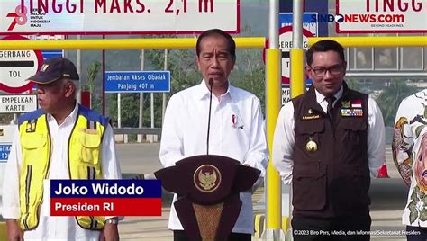 Jokowi Resmikan Jalan Tol Ciawi Sukabumi Habiskan Anggaran Rp3 2 T