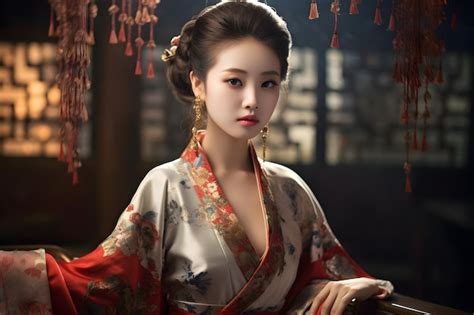 Premium AI Image | A woman in a traditional Chinese dress Chinese culture Asia